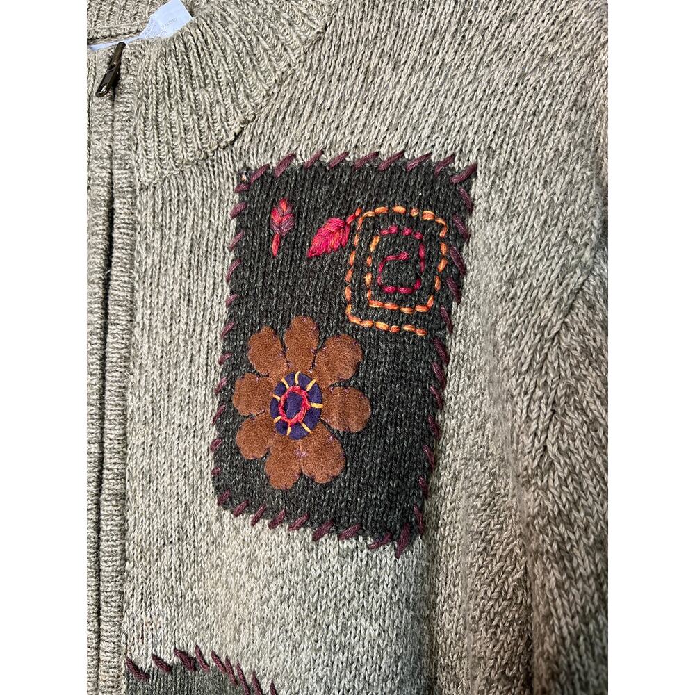 2000s Erika & Co Patchwork Color Block Fall Flora… - image 5